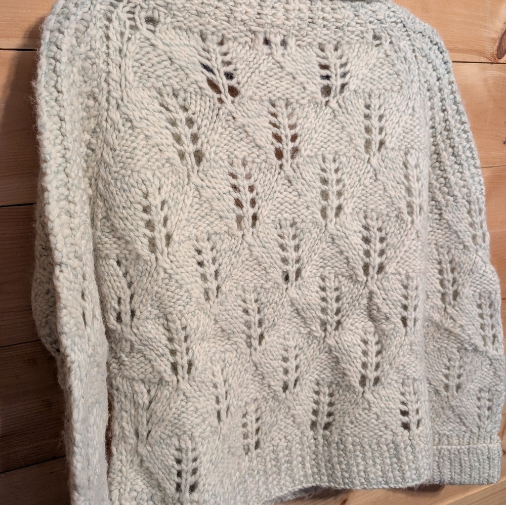 Anthropologie Elegant Cream Knit Cardigan, Absolutely Gorgeous Medium - Picture 5 of 5